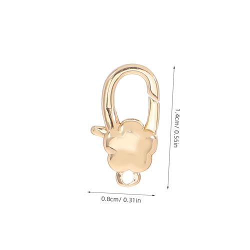 Sewroro 6 Stück Goldfarbene Blumen Lobster Karabiner Verschlüsse Kupfer Robust Farbbeständig für DIY Schmuckherstellung Armband Halskette Schlüsselanhänger Zubehör Sewroro 6 Stück Goldfarbene Blumen Lobster Karabiner Verschlüsse Kupfer Robust Farbbeständig für DIY Schmuckherstellung Armband Halskette Schlüsselanhänger Zubehör von Sewroro