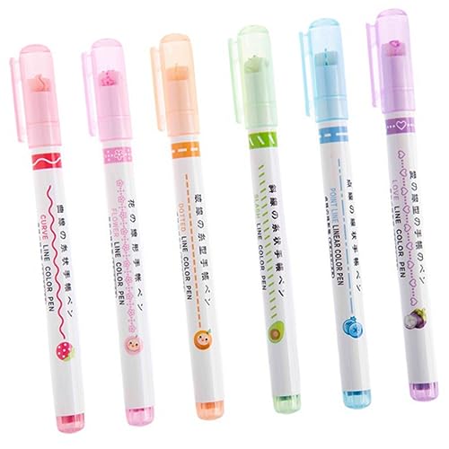 Sewroro 6 Stück Kurven Textmarker Bunte Marker für Studenten und Bürobedarf Zeichnen Notizen und Scrapbooking Schnelltrocknend und Praktisch für Alltag Sewroro 6 Stück Kurven Textmarker Bunte Marker für Studenten und Bürobedarf Zeichnen Notizen und Scrapbooking Schnelltrocknend und Praktisch für Alltag von Sewroro