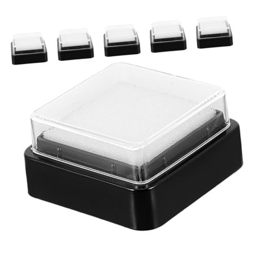 Sewroro 6 Stück Leere Stempelkissen Diy Graffiti Stempelkissen Tragbare und Praktische Nachfüllpads für Bastelarbeiten Geeignet für Stempeln und Embossing von Sewroro
