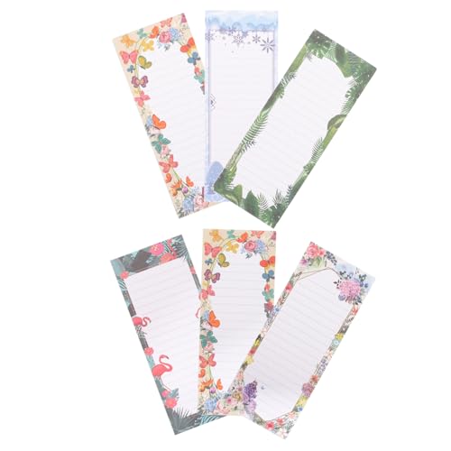 Sewroro 6 Stück Magnetische Notizblöcke Teiliges mit Weicher Rückseite Kühlschrank Memo Pads für To Do Listen Notizen und Einkaufsplaner Praktische Magnetische Haftnotizen für Haushalt und von Sewroro