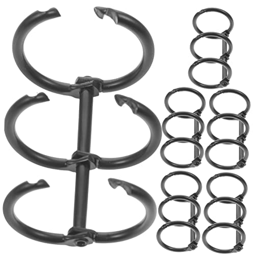 Sewroro 6 Stück Metall Binder Ringe für Schulordner Drei Loch Lose Ringe für Scrapbooking und Kreative Projekte Schwarz Wiederverwendbar Vielseitig Einsetzbar von Sewroro