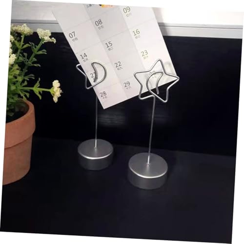 Sewroro 6 Stück Metall Memo Clips mit Zylindrischer Basis Elegante Tischkartenhalter für Hochzeiten Geburtstage Notizen und Fotos Wiederverwendbare Drahthalter für Festliche Dekorationen von Sewroro