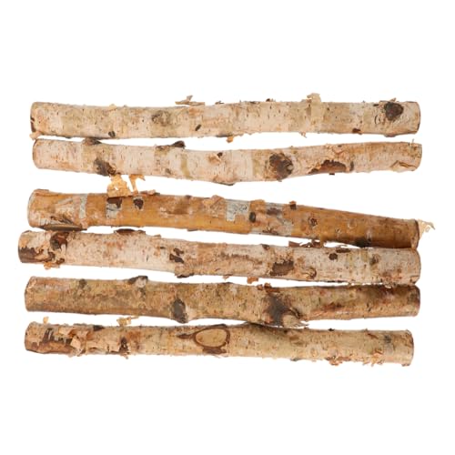 Sewroro 6 Stück Natürliche Holzstäbe Birke für Diy Bastelprojekte Dekorative Zweige für Vasenfüllung und Rustikale Dekoration für Kreative Arrangements und Handarbeiten von Sewroro