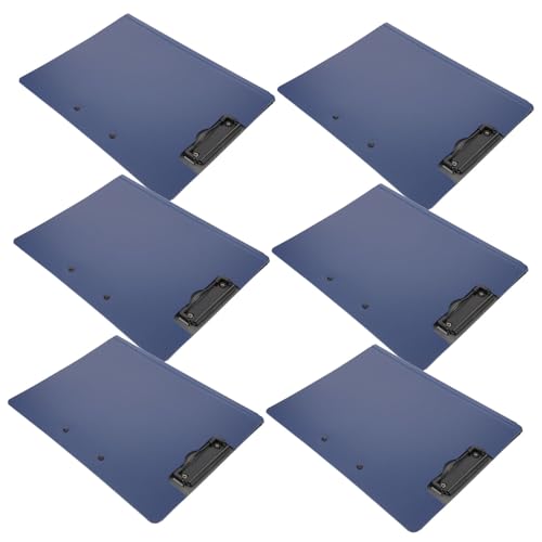 Sewroro 6 Stück Portfolio File Folder Teiliges mit Klemmbrett Drehbar mit Horizontalen und Vertikalen Klammern Vielseitig Einsetzbar für Büro Schule und Konferenzen von Sewroro
