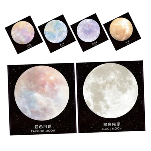 Sewroro 6 Stück Runde Haftnotizen im Planetendesign Teiliges Selbstklebende Notizblöcke für Schule und Büro Farbenfrohe Memo Pads mit Einzigartigem Erd und Mondmotiv zur Organisation von Sewroro 6 Stück Runde Haftnotizen im Planetendesign Teiliges Selbstklebende Notizblöcke für Schule und Büro Farbenfrohe Memo Pads mit Einzigartigem Erd und Mondmotiv zur Organisation von von Sewroro