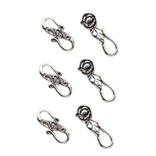 Sewroro 6 Stück Silber S förmiger Armbandverschluss DIY Schmuckverbinder für Perlenarmbänder und Halsketten Vielseitiger Leichter Verschluss für Handgemachte Armbänder und Schmuckzubehör Sewroro 6 Stück Silber S förmiger Armbandverschluss DIY Schmuckverbinder für Perlenarmbänder und Halsketten Vielseitiger Leichter Verschluss für Handgemachte Armbänder und Schmuckzubehör von Sewroro