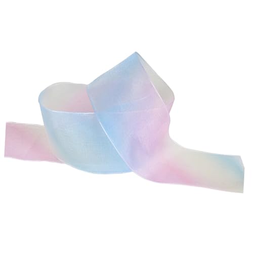 Sewroro 6 Stück Teiliges Chiffonband Breit Sanftes Farbverlaufendes Regenbogen Dekoband für DIY Haarschleifen Festliche Kleidung Geschenkverpackung Vielseitig für Festival und von Sewroro