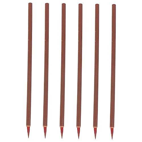 Sewroro 6 Stück Teiliges Chinesisches Kalligraphie Pinsel Professionell Verschiedene Pinselgrößen Langlebig Haarausfallfrei Inklusive Aufbewahrungstasche für Kalligraphie Malerei und von Sewroro