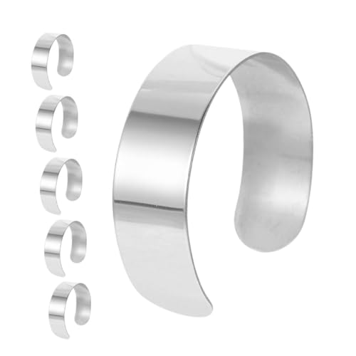 Sewroro 6 Stück Teiliges Edelstahl Armband für DIY Schmuckherstellung Handpoliert Blanke Offene Armspangen mit Glatter Oberfläche Komfortabel und Kratzfrei für Individuelle Designs Sewroro 6 Stück Teiliges Edelstahl Armband für DIY Schmuckherstellung Handpoliert Blanke Offene Armspangen mit Glatter Oberfläche Komfortabel und Kratzfrei für Individuelle Designs von Sewroro
