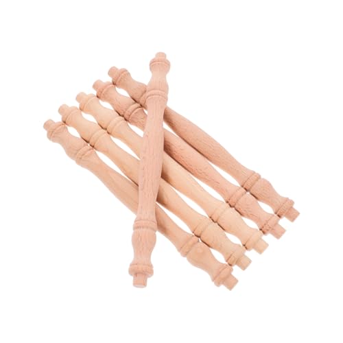 Sewroro 6 Stück Teiliges Holzbaluster aus Massivholz Unvollendete Dekorative Spindeln für Möbel und DIY bastelarbeiten Vielseitig Bemalbar für Treppen Terrassengeländer von Sewroro