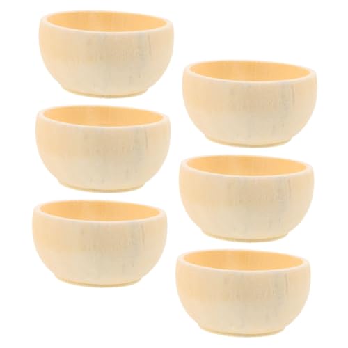 Sewroro 6 Stück Teiliges Kleine Unbehandelte Holzschalen zum Bemalen Runde DIY Bastelschalen aus Naturholz Glatte Oberflächen Kinderfreundliches Holzspielzeug für Kreative Dekoration und Sewroro 6 Stück Teiliges Kleine Unbehandelte Holzschalen zum Bemalen Runde DIY Bastelschalen aus Naturholz Glatte Oberflächen Kinderfreundliches Holzspielzeug für Kreative Dekoration und von Sewroro