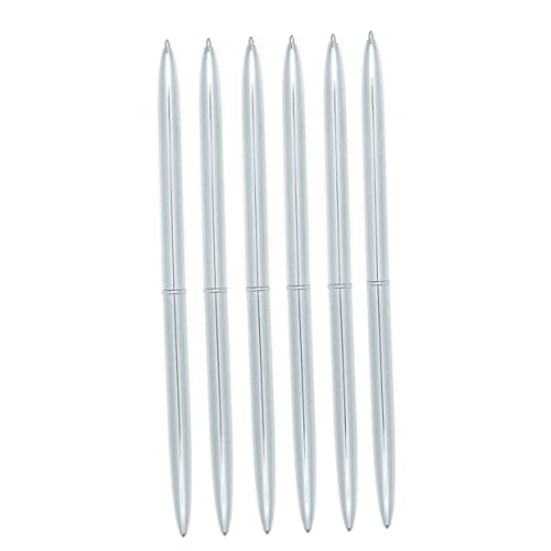 Sewroro 6 Stück Teiliges Metallkugelschreiber mit Drehbarem Doppelkopf Leichter Kugelschreiber mit Blauer Tinte Langlebig und Stylisch für Schule Büro und Alltag Silberfarben Sewroro 6 Stück Teiliges Metallkugelschreiber mit Drehbarem Doppelkopf Leichter Kugelschreiber mit Blauer Tinte Langlebig und Stylisch für Schule Büro und Alltag Silberfarben von Sewroro