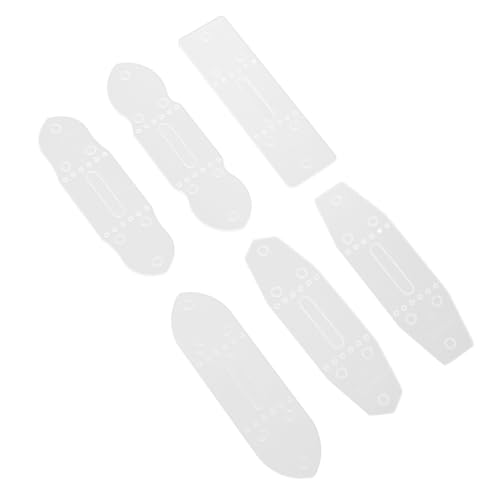 Sewroro 6 Stück Teiliges PVC Gürtel Lochschablonen Lochstanze DIY Werkzeug Modelle Langlebig und Praktisch für Lederhandwerk und Gürtelschnallenherstellung von Sewroro
