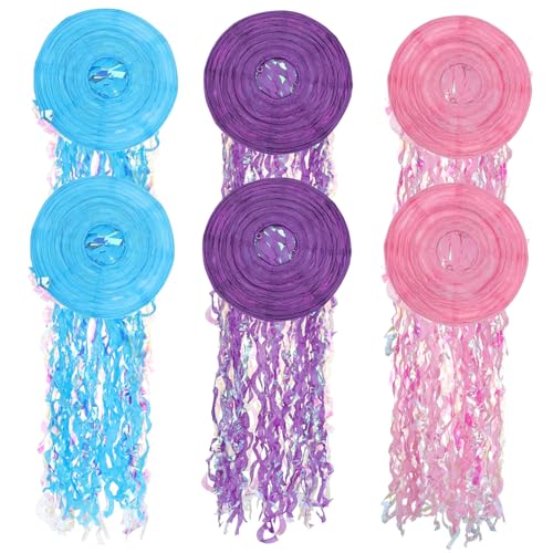 Sewroro 6 Stück Teiliges Quallenlaternen Set Halbrunde Bunte Papier Laternen Tiefem Lila und Himmelblau Dekorative Ozeanische Partydekorationen Robust und Einfach Aufzuhängen für Indoor Sewroro 6 Stück Teiliges Quallenlaternen Set Halbrunde Bunte Papier Laternen Tiefem Lila und Himmelblau Dekorative Ozeanische Partydekorationen Robust und Einfach Aufzuhängen für Indoor von Sewroro
