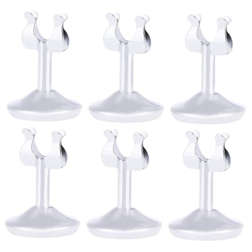 Sewroro 6 Stück Teiliges U Förmige Edelstahl Kartenhalter Multifunktional Tischzubehör für Namenskarten Memo Tischnummern Menüclips Geeignet für Büro Hochzeit Party Heimdekoration von Sewroro