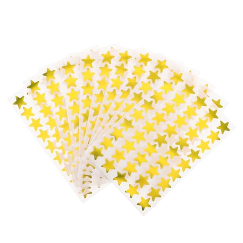 Sewroro 60 Blatt Glänzende Goldene Belohnungssticker für Lehrer Selbstklebende Metallic Dekorationen für Klassenzimmer Zuhause und Bastelprojekte von Sewroro