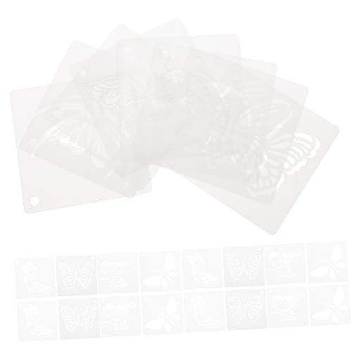 Sewroro 60 Blatt Kreative Malschablonen Dekorative Graffiti Vorlagen Wiederverwendbar für Wandkunst und DIY Handwerksprojekte für Scrapbooking und Journaling von Sewroro