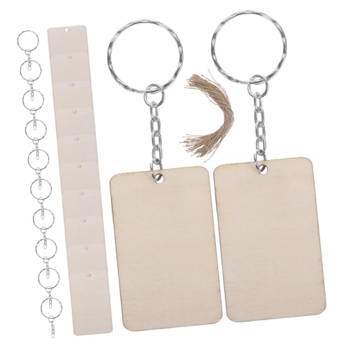 Sewroro 60 Sätze Teiliges DIY Schlüsselanhänger Unlackierten Rechteckigen Holzscheiben mit Robusten Schlüsselringen und Jutebändern Beschreibbar Vielseitig für Handgemachtes und Sewroro 60 Sätze Teiliges DIY Schlüsselanhänger Unlackierten Rechteckigen Holzscheiben mit Robusten Schlüsselringen und Jutebändern Beschreibbar Vielseitig für Handgemachtes und von Sewroro