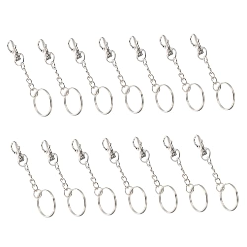 Sewroro 60 Sätze Teiliges Edelstahl Karabinerhaken Drehbar Robust Langlebig für DIY Schmuck Schlüsselringe Schlüsselanhänger Zubehör Geeignet zur Sicheren Befestigung von Haus und von Sewroro