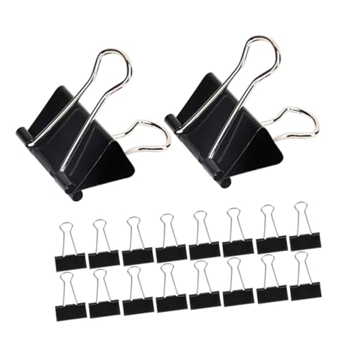 Sewroro 60 Stück Große Schwarze Metall Binder Clips Büroklammern Robuste Papierhalter Für Dokumentenorganisation Wiederverwendbare Büromaterialien Für Effiziente Ablage Und Sortierung von Sewroro