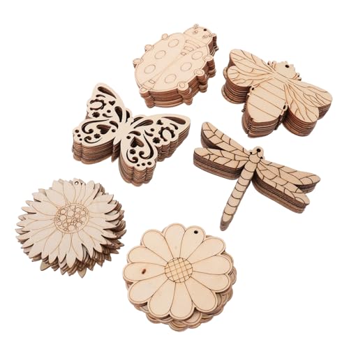 Sewroro 60 Stück Teiliges Holz Dekor mit Filigranen Frühlingsmotiven Leichte DIY Holzplatten zum Bemalen Kinderfreundliche Holzfiguren für Kreative Graffiti und Individuelle Sewroro 60 Stück Teiliges Holz Dekor mit Filigranen Frühlingsmotiven Leichte DIY Holzplatten zum Bemalen Kinderfreundliche Holzfiguren für Kreative Graffiti und Individuelle von Sewroro