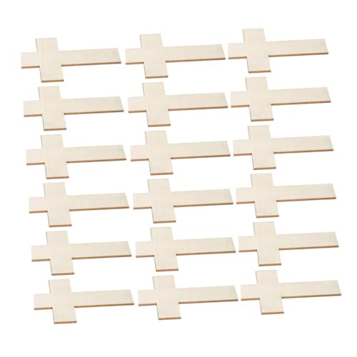 Sewroro 60 Stück Teiliges Holzkreuze zum Bemalen Glatte Unvollendete Holzscheiben Vielseitige DIY Bastelplättchen für Weihnachtsdeko Geschenkanhänger Muttertagsgeschenke Praktische von Sewroro