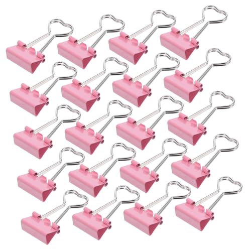 Sewroro 60 Stück Teiliges Metallklammern mit Herzform Stabile Papierklemmen Dekorative Büroklammern Vielseitig für Büro Schule und Zuhause Rosa Praktische Dokumentenhalter von Sewroro