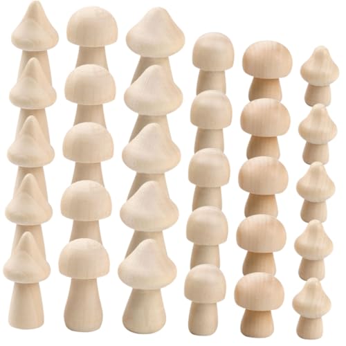 Sewroro 60 Stück Unbemalte Holzpilze Naturbelassen Glatte Oberfläche DIY Bastelset für Bemalen und Gestalten Sicherer Holzrohling für Kreative Bastelprojekte Sewroro 60 Stück Unbemalte Holzpilze Naturbelassen Glatte Oberfläche DIY Bastelset für Bemalen und Gestalten Sicherer Holzrohling für Kreative Bastelprojekte von Sewroro
