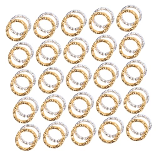 Sewroro 600 Stück Twisted Open Jump Rings Schmuckverbinder Gold Silber Metall DIY Zubehör für Ohrringe Armbänder Halsketten Robuste Drahtverbindungsringe für Schmuckherstellung und von Sewroro