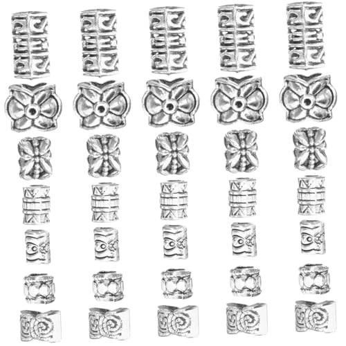 Sewroro 7 Packungen Teiliges Metall abstandsperlen für Schmuckherstellung Große Langlebiges Legierungsmaterial Vielseitig für DIY Armbänder und Halsketten Einzigartige Retro farben von Sewroro