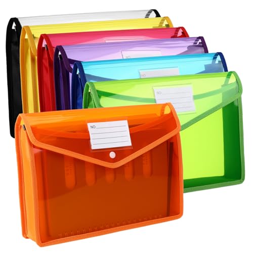 Sewroro 7 Stück Teiliges Transparente Kunststoff Dokumententaschen mit Druckknopfverschluss für Büroorganisation Aufbewahrung von Verträgen und Schulunterlagen Langlebig und Sewroro 7 Stück Teiliges Transparente Kunststoff Dokumententaschen mit Druckknopfverschluss für Büroorganisation Aufbewahrung von Verträgen und Schulunterlagen Langlebig und von Sewroro