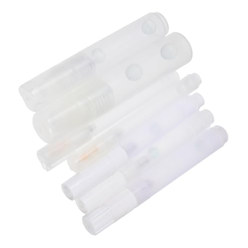 Sewroro 7 Stück Teiliges Weiße Langlebige Leichte Paint Pen Shells aus Robustem Kunststoff mit Glasperlen für Gleichmäßiges Mischen Praktische Wiederverwendbare Markerhüllen für Graffiti von Sewroro