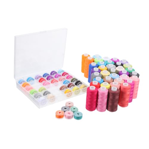 Sewroro 72 Stück Farben Polyester Nähfäden für Nähmaschine und Handnähen Yards Spulen für Quilting und Kreative Projekte Sewroro 72 Stück Farben Polyester Nähfäden für Nähmaschine und Handnähen Yards Spulen für Quilting und Kreative Projekte von Sewroro