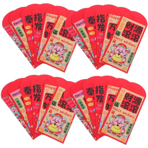 Sewroro 72 Stück Rote Umschläge Zum Frühlingsfest Frühlingsfest Hongbao Traditionelle Chinesische Rote Umschläge Umschlag Hongbao von Sewroro