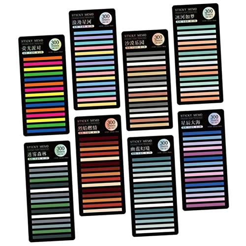 Sewroro 8 Blatt Bunte Lese Sticker Selbstklebende Index Tabs für Notizen für Schule und Büro zur Markierung von Schlüsselpunkten Unterstützung Beim Lesen von Sewroro