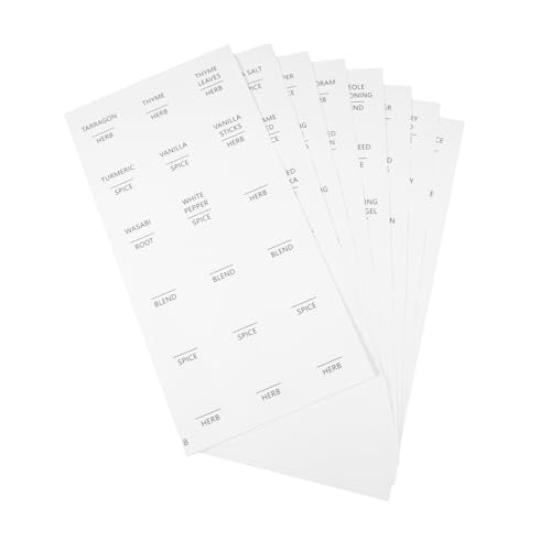 Sewroro 8 Blatt Wasserfeste Selbstklebende Gewürzaufkleber Set Rund Gewürzetiketten für Gewürzgläser Küchenorganisation Aromatische Küchenbeschriftung Sewroro 8 Blatt Wasserfeste Selbstklebende Gewürzaufkleber Set Rund Gewürzetiketten für Gewürzgläser Küchenorganisation Aromatische Küchenbeschriftung von Sewroro