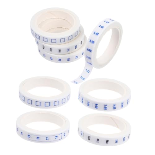 Sewroro 8 Rollen Zeitmanagement Washi Tape Dekorative Klebebänder für Planer Scrapbooking und Projekte zur Effizienzsteigerung von Sewroro