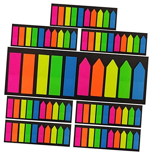 Sewroro 8 Sätze Selbstklebende Haftnotizen Page Marker aus Pet Bunte Wiederablösbare Seitenmarkierung für Büro Studium und Zuhause pro Praktische Notizzettel Tabs von Sewroro