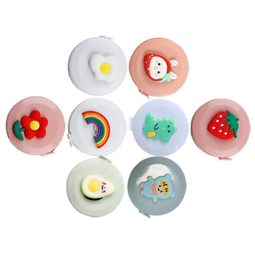 Sewroro 8 Stck Teiliges Mini Cartoon Maßband Einziehbares Flexibles Maßband aus Silikon und Kunststoff Kompakt Praktische Taillen Körpermaßmessung zum Nähen und Basteln Sewroro 8 Stck Teiliges Mini Cartoon Maßband Einziehbares Flexibles Maßband aus Silikon und Kunststoff Kompakt Praktische Taillen Körpermaßmessung zum Nähen und Basteln von Sewroro