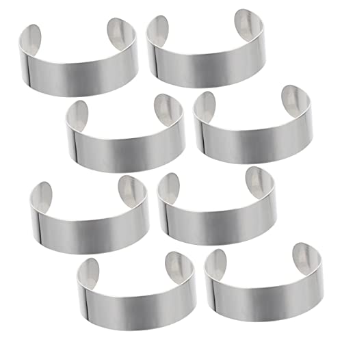 Sewroro 8 Stück Edelstahl Armbänder Mit Innenkern Armreifen Zur Schmuckherstellung Armbandrohlinge Anrufen DIY Manschettenarmbandform Armband Armreifrohlinge Dünn Damen Silber Sewroro 8 Stück Edelstahl Armbänder Mit Innenkern Armreifen Zur Schmuckherstellung Armbandrohlinge Anrufen DIY Manschettenarmbandform Armband Armreifrohlinge Dünn Damen Silber von Sewroro
