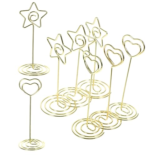 Sewroro 8 Stück Teiliges Kartenhalter Liebe Herz und Stern Design Tischkartenhalter für Hochzeit Memo Fotohalter Stabile Basis für Tischdekoration Sewroro 8 Stück Teiliges Kartenhalter Liebe Herz und Stern Design Tischkartenhalter für Hochzeit Memo Fotohalter Stabile Basis für Tischdekoration von Sewroro