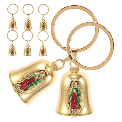 Sewroro 8 Stück Teiliges Vintage Jingle Bells Anhänger Symbolische Metall Schlüsselanhänger für Taschen Rucksäcke und Handtaschen Vielseitiger Retro-charme für Geburtstags Weihnachtsfeiern von Sewroro