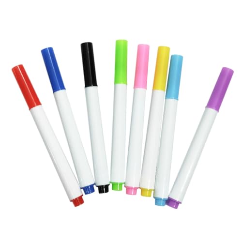 Sewroro 8 Stück Teiliges Whiteboard Marker Abwischbare Whiteboard Stifte mit Leuchtenden Farben Schnelltrocknend Wiederverwendbar Geeignet für Kunststoff im Büro und Zuhause von Sewroro