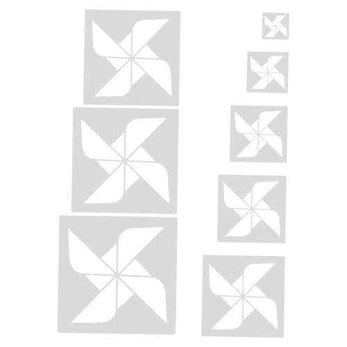 Sewroro 8 Stück Windmühlen Vorlage Zeichenschablonen Malvorlagen Graffiti Schablonen Vorlagen Zum Basteln Zeichenvorlagen Template Stencil Windmühlen Schablone Malschablone Weiß von Sewroro