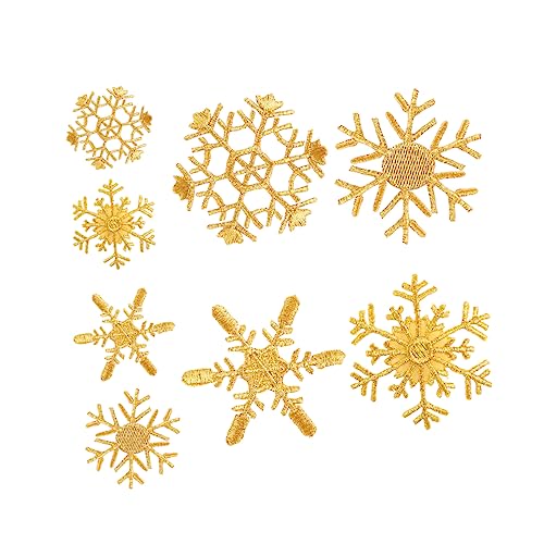 Sewroro 8 Stück bestickter Aufnäher mit Schneeflocken shoe charms Geschenkidee Vintage Weihnachtsdekoration Chenille-Patches Schneeflocken-Stickerei-Sticker Weihnachtspatch Stickgarn Sewroro 8 Stück bestickter Aufnäher mit Schneeflocken shoe charms Geschenkidee Vintage Weihnachtsdekoration Chenille-Patches Schneeflocken-Stickerei-Sticker Weihnachtspatch Stickgarn von Sewroro