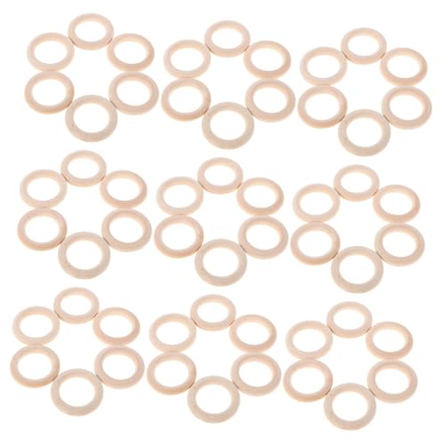 Sewroro 80 Stück Natürliche Bastelringe für Diy Handwerksprojekte Vielseitige Ringe für Makramee und Schmuckherstellung für Kreative Ideen von Sewroro
