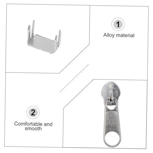 Sewroro 85 Stück Teiliges Zinklegierung Zipper Reparaturset mit Zipperköpfen und Flachzange Rostfrei Langlebig Geeignet für Kleidung Gepäck und Heimtextilien Einfaches DIY Zubehör von Sewroro