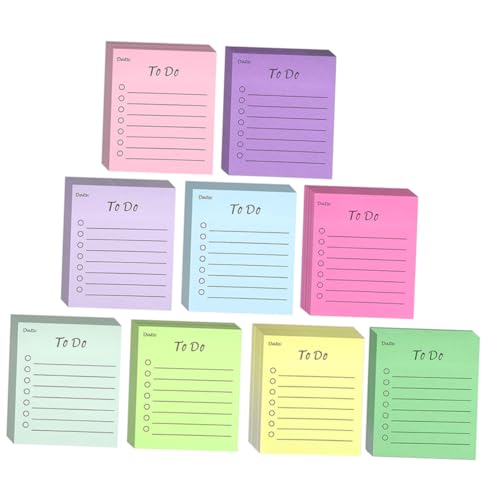Sewroro 9 Stück Teiliges Set Selbstklebender Notizblöcke Fluoreszierenden Farben Praktische Memo Pads für Schule Büro und Zuhause Notieren von Plänen und Wichtigen Informationen Sewroro 9 Stück Teiliges Set Selbstklebender Notizblöcke Fluoreszierenden Farben Praktische Memo Pads für Schule Büro und Zuhause Notieren von Plänen und Wichtigen Informationen von Sewroro