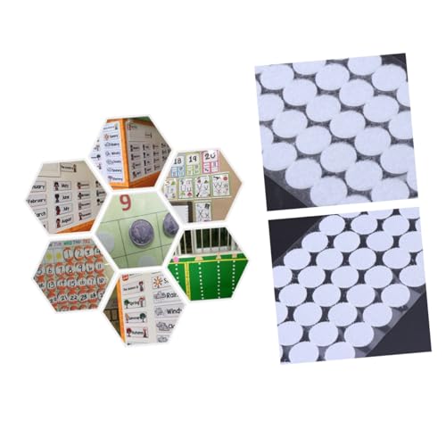 Sewroro 900 Stück Klettpunkte Selbstklebend Durchmesser Rundes Klettband Stark Haftend Doppelseitig Nylon Polyester Für Handwerk und Haushalt Weiß von Sewroro