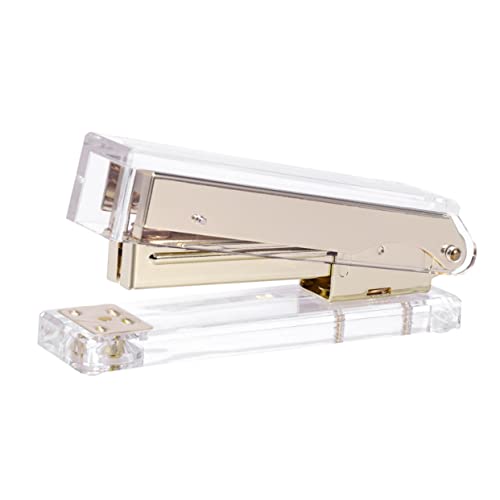 Sewroro Acryl Gold Desktop Hefter mit Rutschfesten Füßen Langlebig und Stilvoll Klarer Acryl Schreibtischhefter für Büro Schule und Zuhause Modernes Elegantes Design für Glänzenden Sewroro Acryl Gold Desktop Hefter mit Rutschfesten Füßen Langlebig und Stilvoll Klarer Acryl Schreibtischhefter für Büro Schule und Zuhause Modernes Elegantes Design für Glänzenden von Sewroro